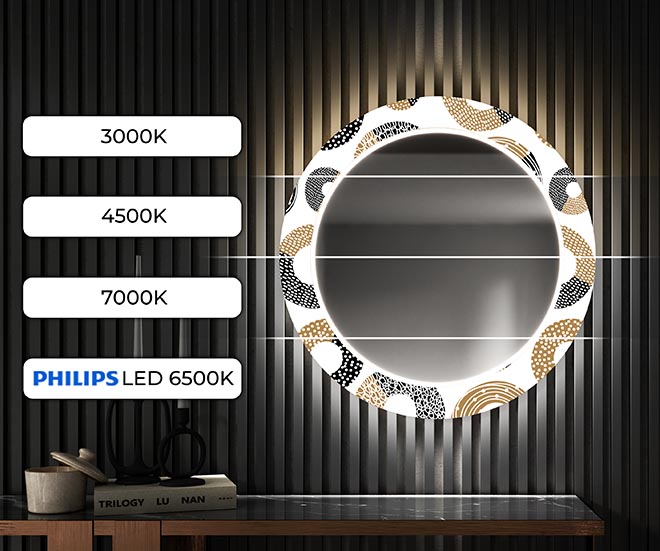 Basta con tocar el interruptor para encender o apagar de forma rápida e intuitiva la retroiluminación LED de tu espejo decorativo.