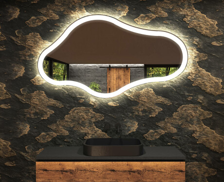 Espejo de baño LED de forma irregular C222