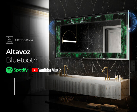 Espejo con luz decorativos pared - Malachite Magic #6