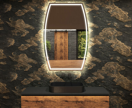 Espejo de baño LED de forma irregular M223