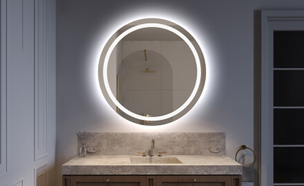 Espejo luz LED redondo baño L33