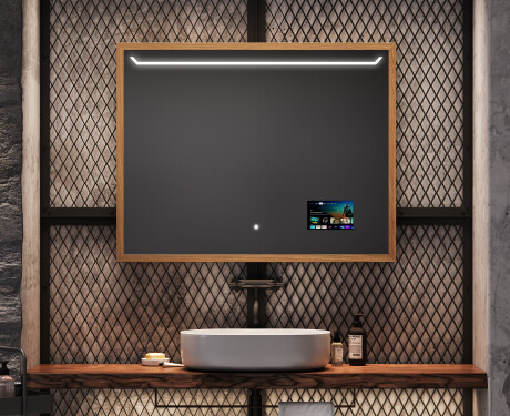 Rectangular espejo vintage con luz LED - FrameLine L128