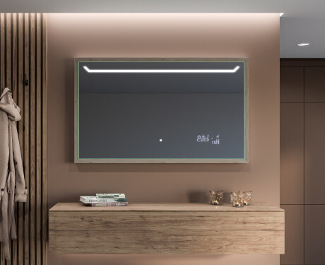 Rectangular espejo vintage con luz LED - FrameLine L128 #11