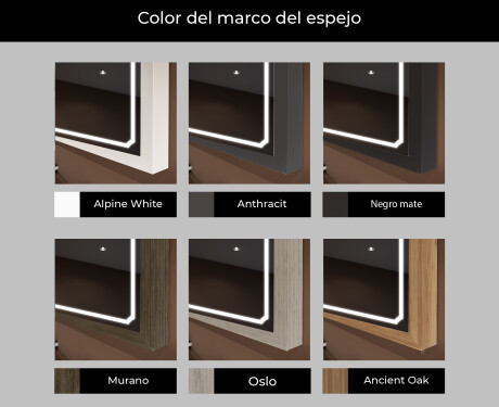 Rectangular espejo vintage con luz LED - FrameLine L137 #2