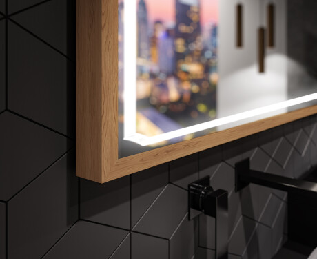 Rectangular espejo vintage con luz LED - FrameLine L137 #3
