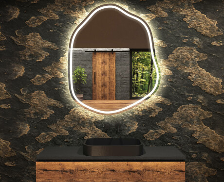 Espejo de baño LED de forma irregular E223